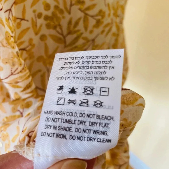 Sabina Musayev Slipdress in White Yellow Floral Pattern Size Large - Picture 7 of 9